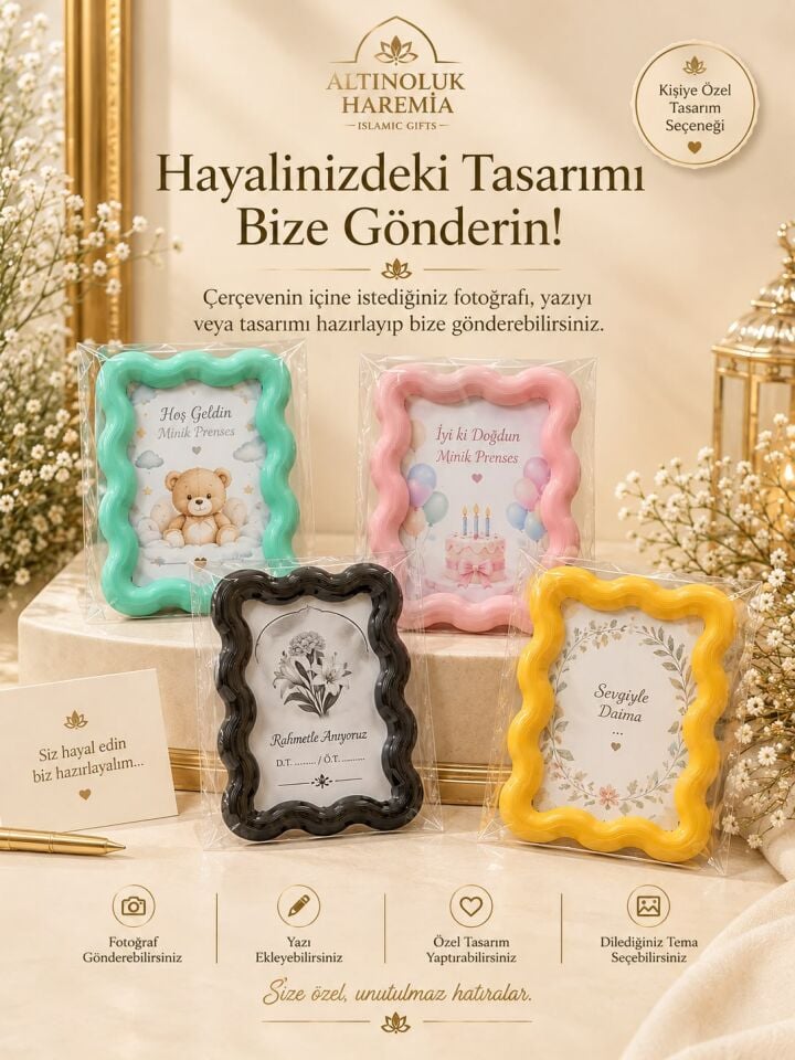 Kişiye Özel Fotoğraflı Hediyelik Magnet – Mevlid ve Doğum Günü Hatırası