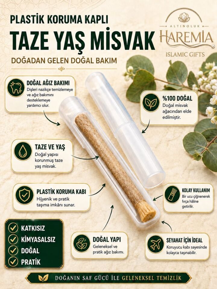 Doğal Misvak | Koruma Kaplı Pratik Ağız Bakım Çubuğu