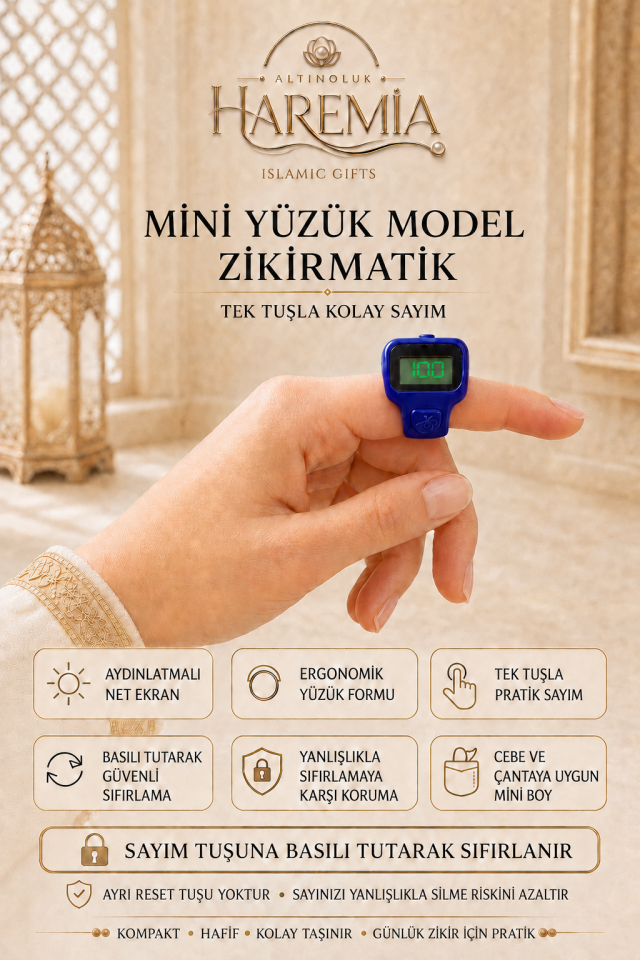 Mini Yüzük Model Zikirmatik | Dijital Zikir Sayacı Parmak Zikirmatik