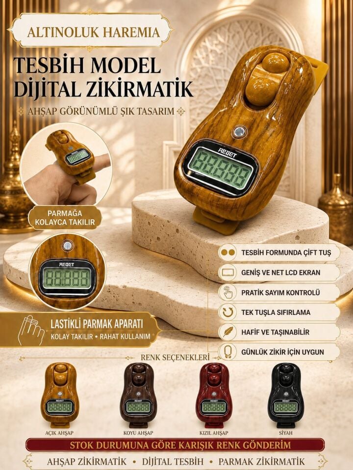 Tesbih Model Dijital Zikirmatik | LED'li Zikir Sayacı Elektronik Tesbih Sayaç