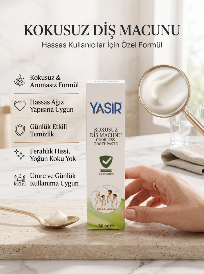 Kokusuz Diş Macunu | Aromasız 50 ml Günlük Ağız Bakım Macunu
