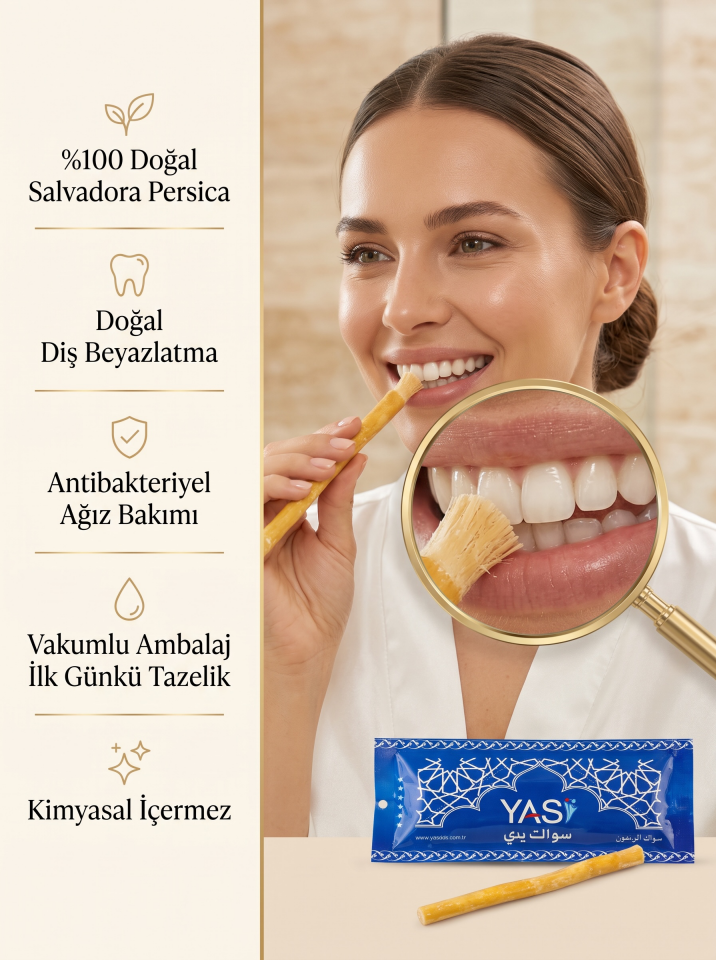 Vakumlu Doğal Misvak | Taze Doğal Ağız Bakım Çubuğu