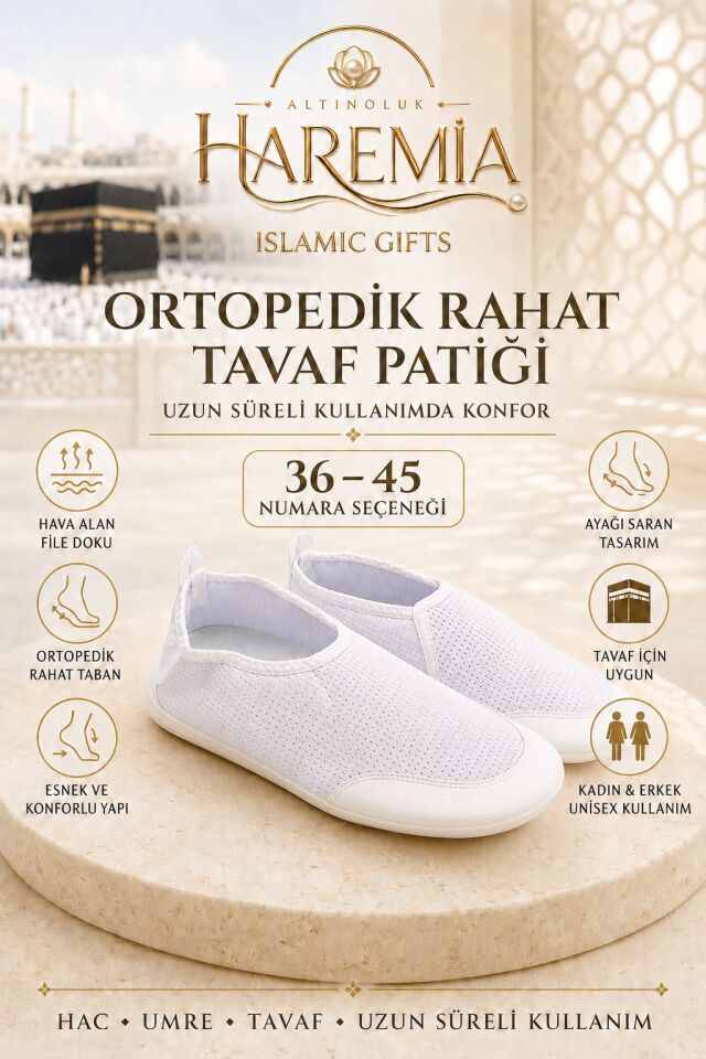 Tavaf Patiği 36-45 Numara – Kadın Erkek Unisex Hac Umre Patiğ