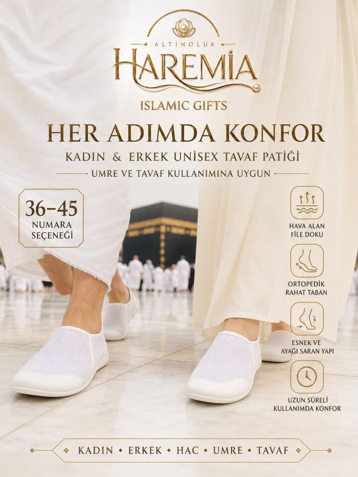 Tavaf Patiği 36-45 Numara – Kadın Erkek Unisex Hac Umre Patiğ